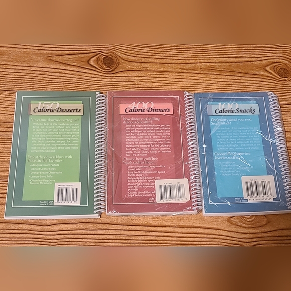 Low-Calorie Cookbooks (3) Dinner Snack Dessert - Picture 3 of 4